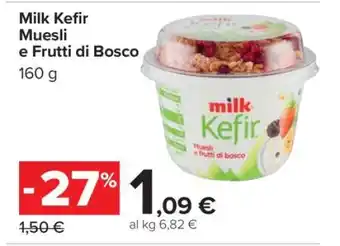 Carrefour Milk Kefir Muesli e Frutti di Bosco offerta