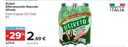 Carrefour Acqua Effervescente Naturale Uliveto offerta