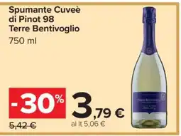 Carrefour Spumante Cuvèe di Pinot 98 Terre Bentivoglio offerta