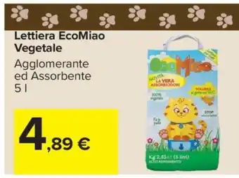 Carrefour Lettiera EcoMiao Vegetale offerta