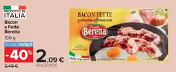 Carrefour Bacon a Fette Beretta offerta