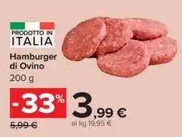 Carrefour Hamburger di Ovino offerta