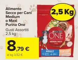 Carrefour Alimento Secco per Cani Medium o Maxi Purina One offerta