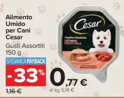 Carrefour Alimento umido per cani Cesar offerta