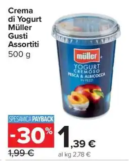 Carrefour Crema di Yogurt Müller Gusti Assortiti offerta