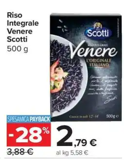 Carrefour RISO INTEGRALE VENERE SCOTTI offerta