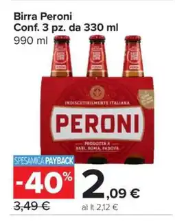 Carrefour Birra Peroni offerta