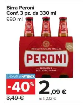 Carrefour Birra Peroni offerta