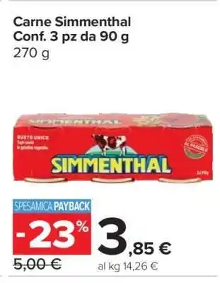 Carrefour CARNE SIMMENTHAL offerta