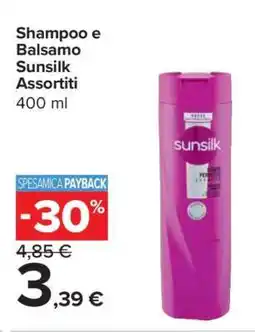 Carrefour Shampoo e Balsamo Sunsilk Assortiti offerta
