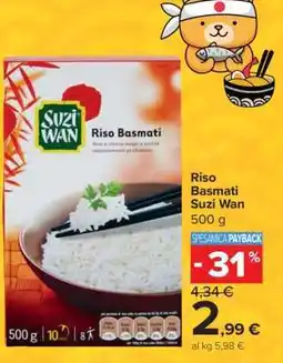 Carrefour Riso Basmati Suzi Wan offerta