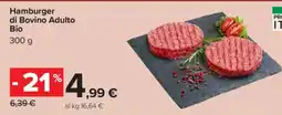 Carrefour Hamburger di Bovino Adulto Bio offerta