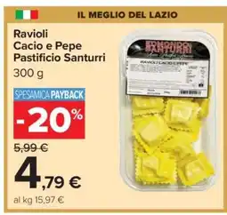 Carrefour Ravioli Cacio e Pepe Pastificio Santurri offerta