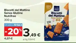Carrefour Biscotti del Mattino Senza Glutine Nutrifree offerta