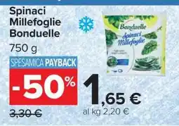 Carrefour Spinaci Millefoglie Bonduelle offerta