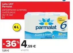 Carrefour LATTE UHT PARMALAT offerta