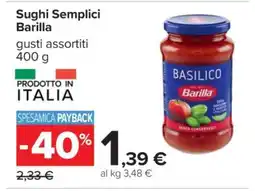 Carrefour Sughi Semplici Barilla offerta