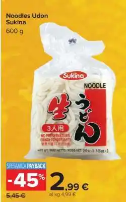 Carrefour Noodles Udon Sukina offerta