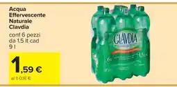 Carrefour Acqua Effervescente Naturale Clavdia offerta