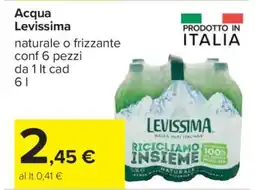 Carrefour ACQUA LEVISSIMA offerta
