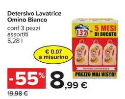 Carrefour Detersivo Lavatrice Omino Bianco offerta