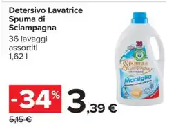 Carrefour Detersivo Lavatrice Spuma di Sciampagna offerta