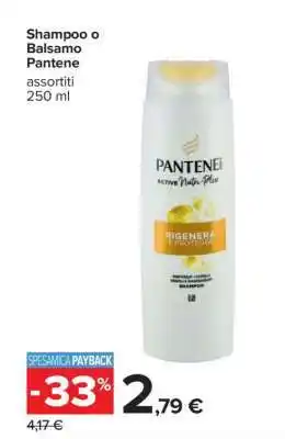 Carrefour Shampoo o Balsamo Pantene offerta