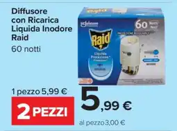 Carrefour Diffusore con Ricarica Liquida Inodore Raid offerta