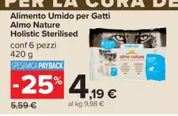 Carrefour Alimento Umido per Gatti Almo Nature Holistic Sterilised offerta