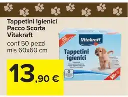 Carrefour Tappetini Igienici Pacco Scorta Vitakraft offerta