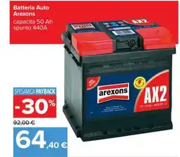 Carrefour Batteria Auto Arexons offerta