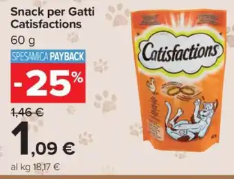 Carrefour Snack per gatti Catisfactions offerta