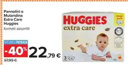 Carrefour Pannolini o Mutandina Extra Care Huggies offerta