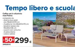 Carrefour Coffee set in alluminio mod Palma offerta