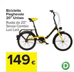 Carrefour Bicicletta Pieghevole 20” Unisex offerta