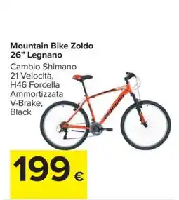 Carrefour Mountain Bike Zoldo 26” Legnano offerta