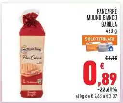 Conad Pancarrè Mulino Bianco Barilla offerta