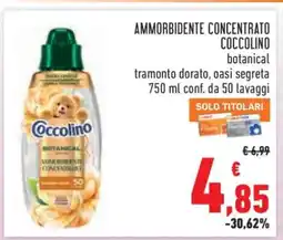 Conad Ammorbidente Concentrato Coccolino offerta