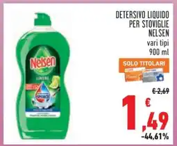 Conad Detersivo Liquido per Stoviglie Nelsen offerta