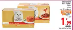 Conad Cibo per gatti Gold Gourmet Purina offerta
