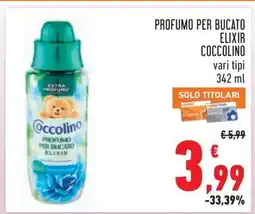 Conad Profumo per Bucato Elixir Coccolino offerta