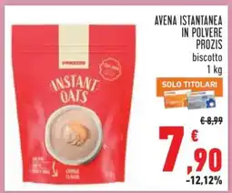 Conad AVENA ISTANTANEA IN POLVERE PROZIS biscotto 1 kg offerta
