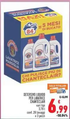 Conad DETERSIVO LIQUIDO PER LAVATRICE CHANTECLAIR offerta