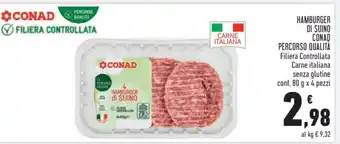 Conad Hamburger Di Suino offerta