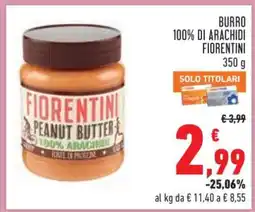 Conad BURRO 100% DI ARACHIDI FIORENTINI offerta