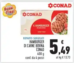 Conad HAMBURGER DI CARNE BOVINA CONAD offerta