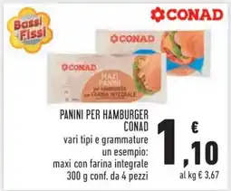 Conad PANINI PER HAMBURGER CONAD offerta