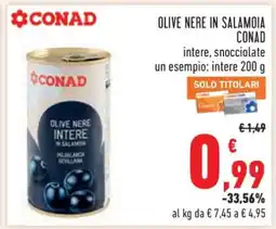 Conad Olive Nere in Salamoia Conad offerta