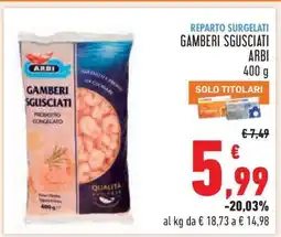 Conad Gamberi Sgusciati Arbi offerta