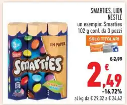 Conad SMARTIES, LION NESTLÉ offerta
